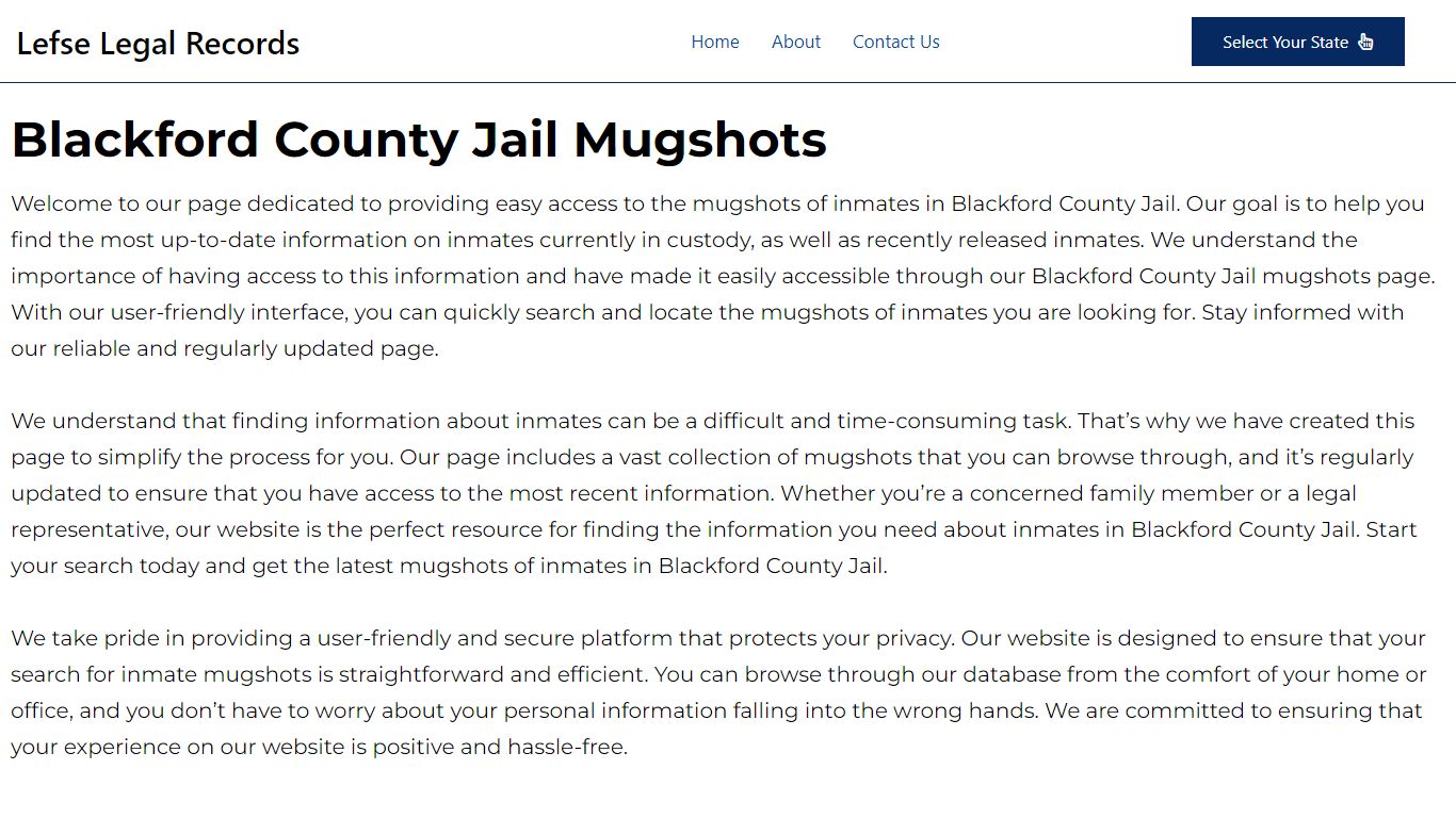 Blackford County Jail Mugshots | Online Search | Photos | Indiana